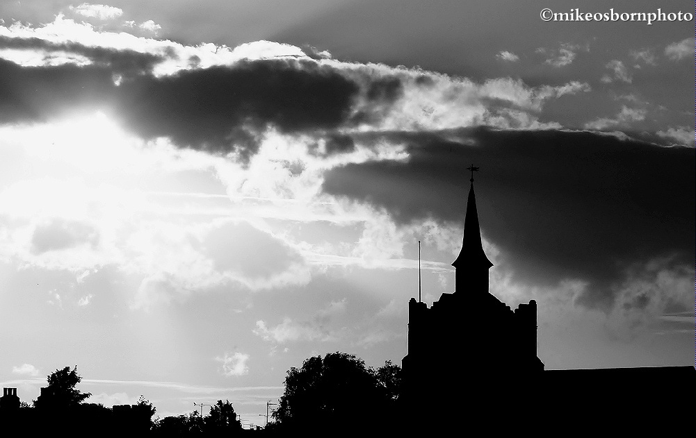 Bright evening in mono