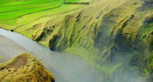 Green landscape in Iceland