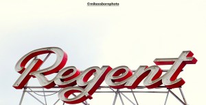 Rooftop sign in Dunedin, New Zealand