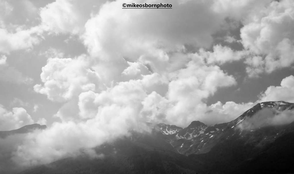 Dramatic weather over Albanian mountains