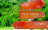 Signpost in Valbona mountains, Albania