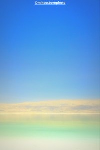 Hazy blue colours of Dead Sea