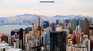 Cluster of buildings on Hong Kong Island
