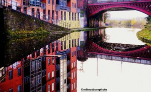 Reflections on Bridgewater Canal in Manchester
