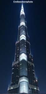 Burj Khalifa, Dubai, at night