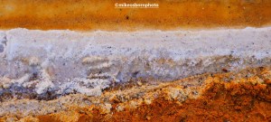 Salty shoreline of the Dead Sea, Israel