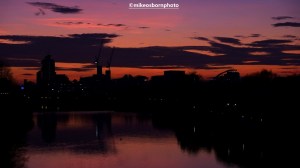 Sunset over Bridgewater Canal, Salford