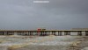 Blackpool's North Pier on a stormy winter's day