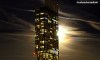 Beetham Tower, Manchester in moonlight