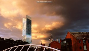 Storm clouds over Castlefield and Beetham Tower, Manchester