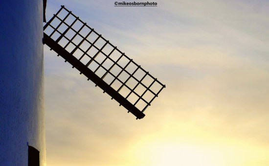 Sail of Lytham St Anne's windmill at dusk