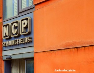 Car park entrance at Spinningfields, Manchester