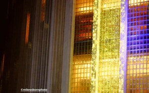 Christmas lights on the House of Fraser building, Manchester