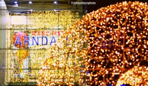 Christmas lights in Exchange Square, Manchester