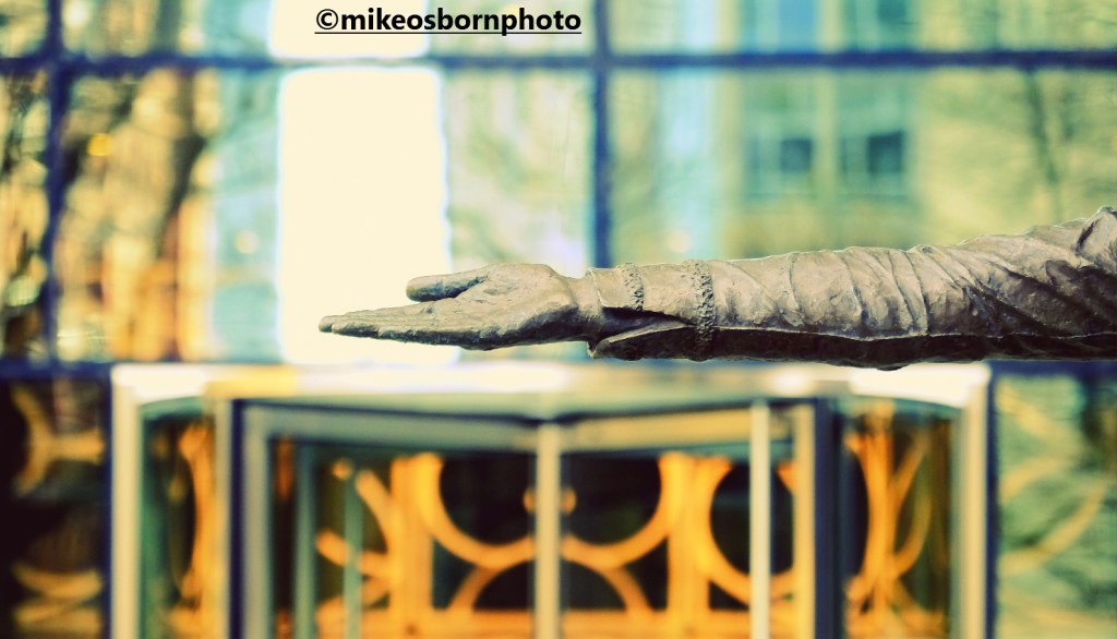 Part of Emmeline Pankhurst statue, St Peter's Square, Manchester