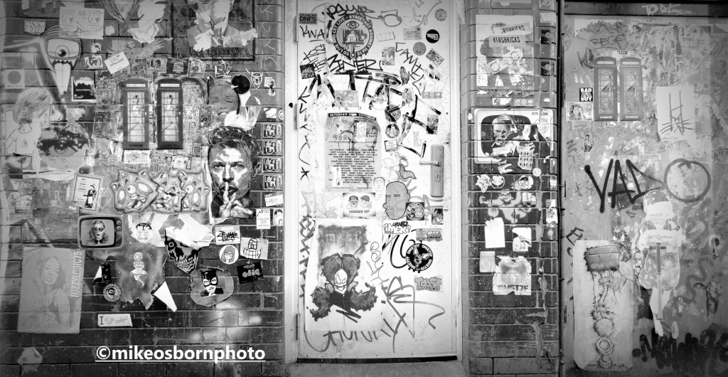 Mural featuring David Bowie in Manchester's Northern Quarter