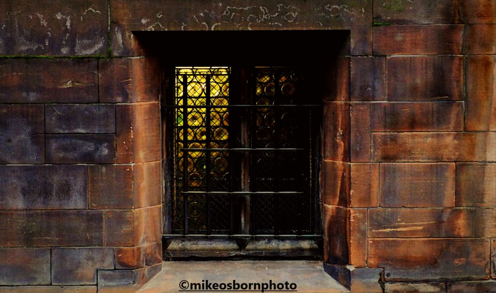 Window of Manchester's John Rylands Library