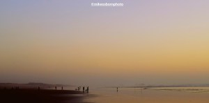 Dusk on the shoreline in Agadir, Morocco
