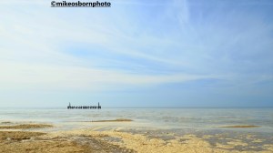 St Anne's beach, Lancashire and pier remains