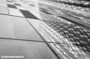 Reflections on the skyscrapers of Deansgate Square, Manchester