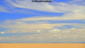 Summer skies over the sands of Hoylake beach, Wirral