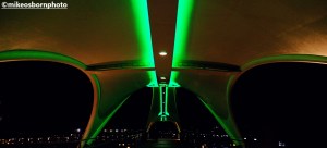 Hull pedestrian bridge at night