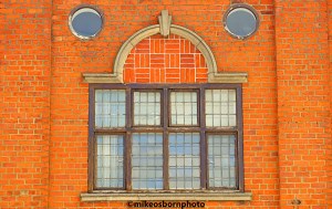 Old red brick facade in Hull