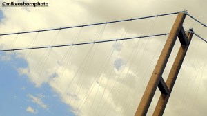 A section of the Humber suspension bridge