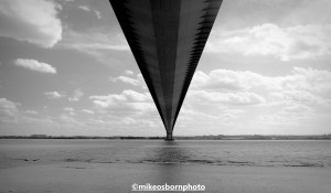 The underside of the Humber Bridge