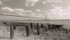 Humber estuary shore and the Humber Bridge