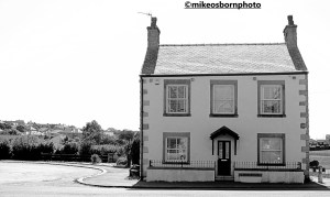 A white house in Heysham village, Lancashire
