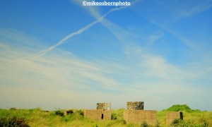 Stone mounds on Spurn Point, East Yorkshire
