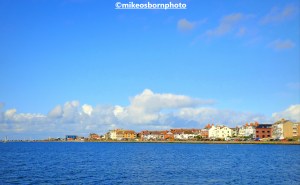 Houses on the shore of West Kirby's Marine Lake