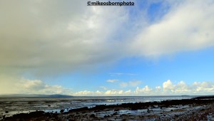 The beachside, water and view from Caldy Beach, Wirral