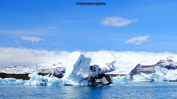 Glacial ice on Jokulsarlon in Iceland