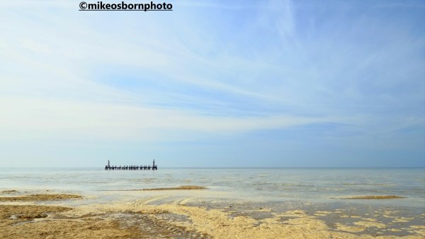 Remains of the old pier at St Anne's, Lancashire