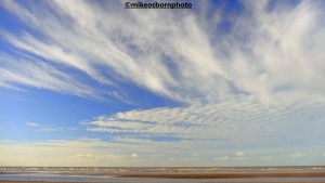 Huge skies over the Irish Sea at Formby Beach, Merseyside