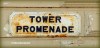 Shabby Tower Promenade street sign in New Brighton, Wirral