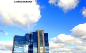 Office building in Exchange Quay, Salford with reflective glass