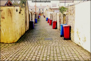 A Lancashire ginnel in Clitheroe - an alleyway at the back of houses