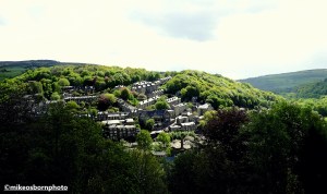 A view of Hebden Bridge rooftops