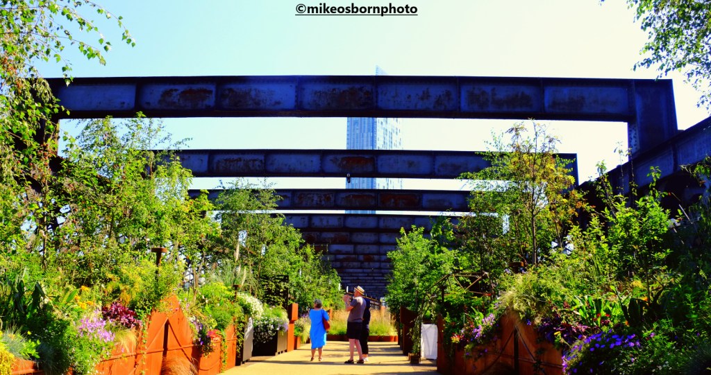 The garden of Castlefield Viaduct in Manchester