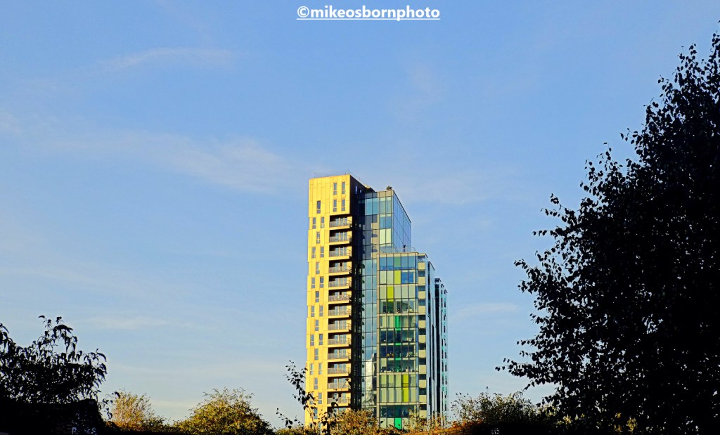 Modern high rise building in east London