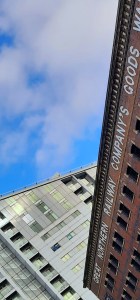 Old and new buildings at the Great Northern, Manchester