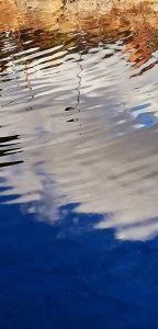 Reflections on the water of Manchester's Bridgewater Canal