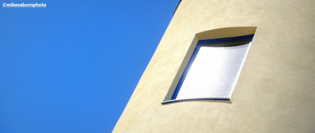 The stark white and blue of Cromer's Lifeboat Museum building