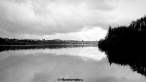 Reflections in Wayoh Reservoir, Lancashire on a winter day