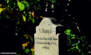 A Victorian headstone in the graveyard of Howarth parish church in Yorkshire
