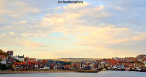 An early morning view of Whitby from the East Pier