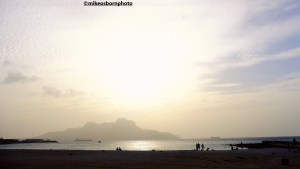 A view of Santo Antão island as seen from Mindelo's Praia da Laginha